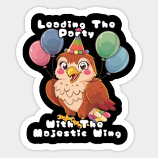 Eagle Leading The Party Sticker